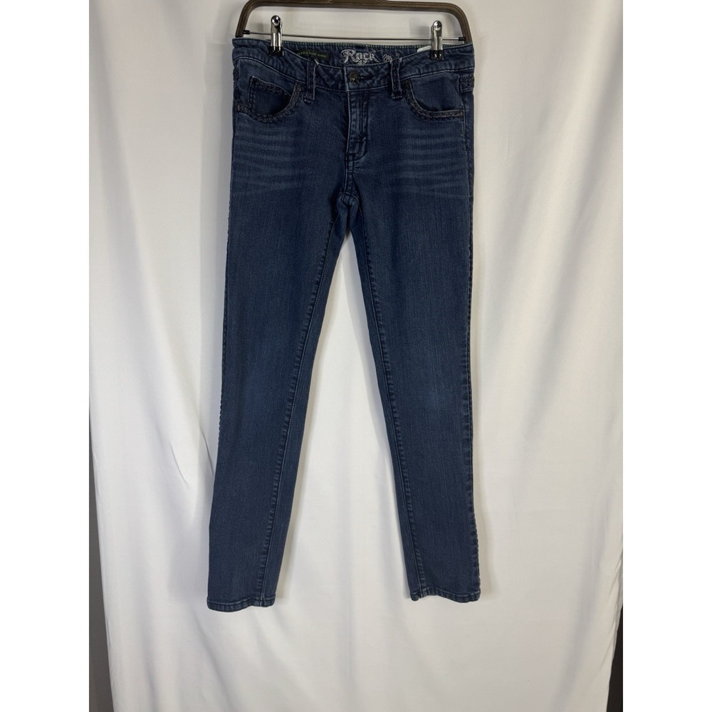 Wrangler Rock 47 Low Rise Jeans 5x31 Slim Straight Medium Wash Stretch Denim UEC